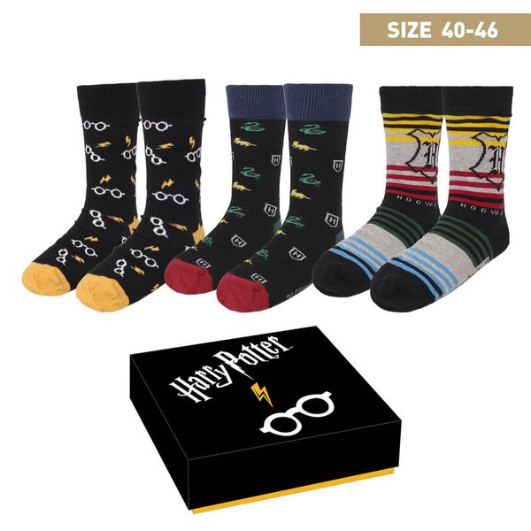 Calcetines Hogwarts & Harry Potter Pack Harry Potter Talla 40-46