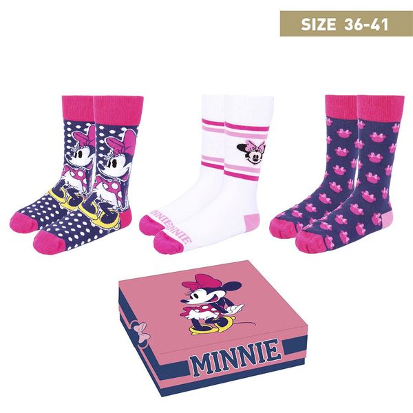 Calcetines Minnie Mouse Rosa Pack Disney Talla 35-41