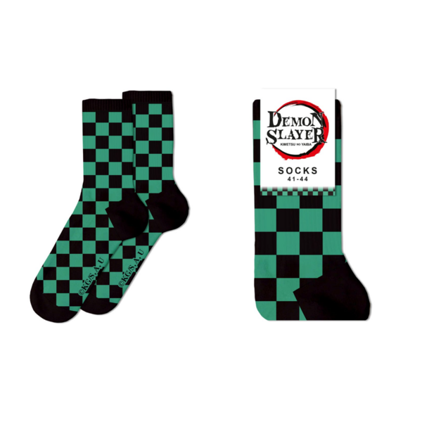 Calcetines Patrón Haori Tanjiro Kamado Kimetsu no Yaiba Talla 41-44