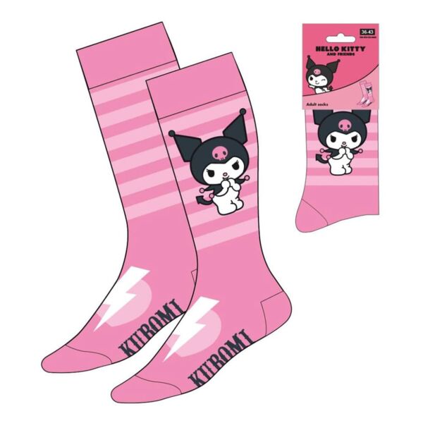 Striped Kuromi Socks Sanrio Size 36-43