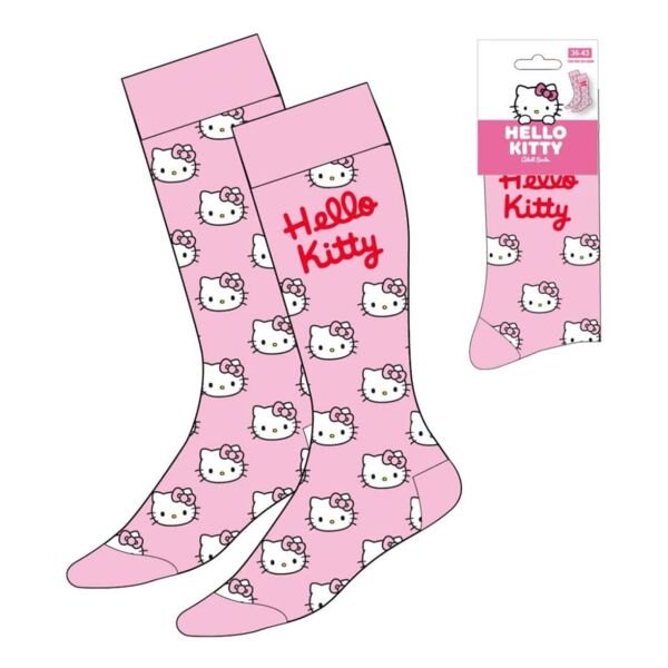 Pink Face Hello Kitty Socks Sanrio Size 36-43