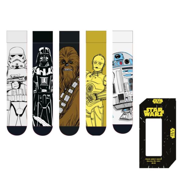 Pack 5 Calcetines Star Wars Talla 38-45