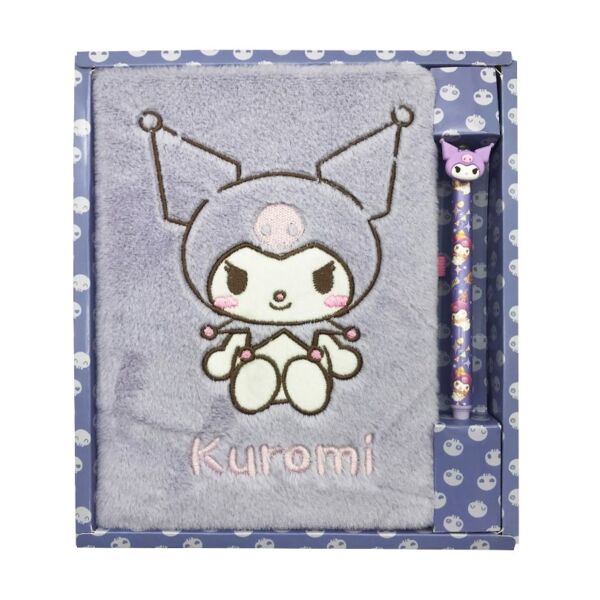 Libreta A5 Terciopelo y Bolígrafo Kuromi Sanrio