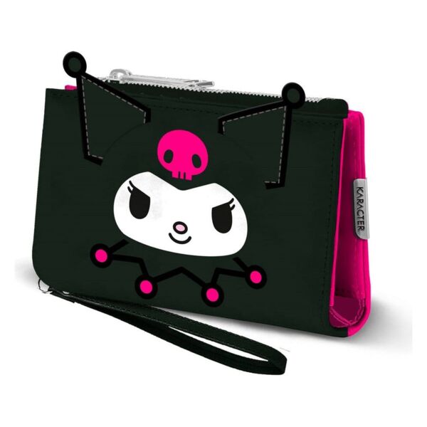 Monedero Tarjetero Kuromi Face Sanrio