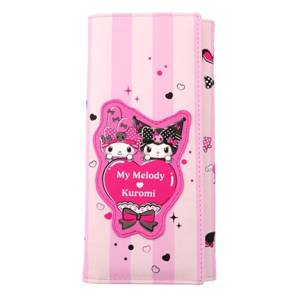 Monedero Tarjetero Kuromi & My Melody Pink Black Party Sanrio Sakami Merchandise