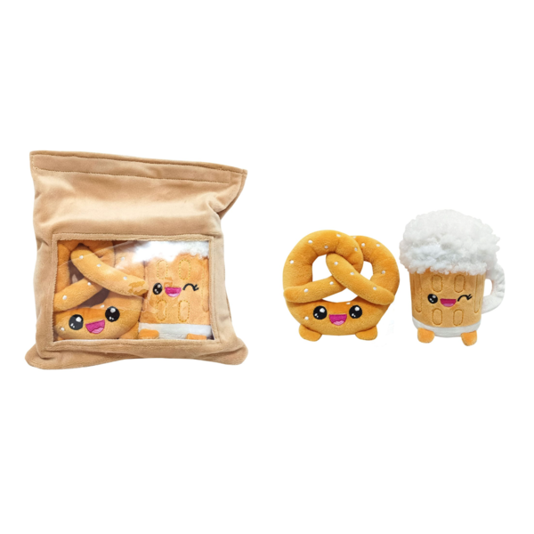 Pretzel & Beer in Take Away Bag Plush Yummis Together 21 cm  