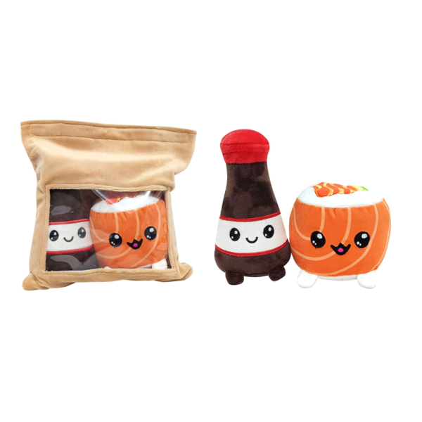 Uramaki & Soya in Take Away Bag Plush Yummis Together 21 cm