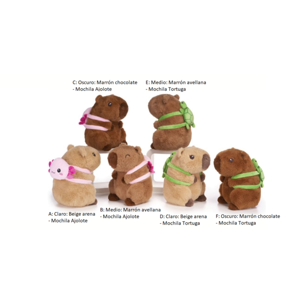 Peluche Capibara con Mochila 21 cm