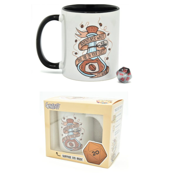 D20 Die & Potion Dungeons & Dragons Mug Gift Set 330 ml