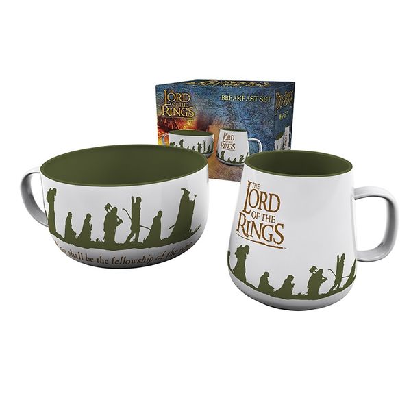 Fellowship of the Ring Cup & Bowl Set Lord of the Rings