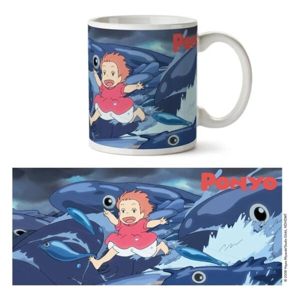 Taza Olas Ponyo en el Acantilado Studio Ghibli 340 ml