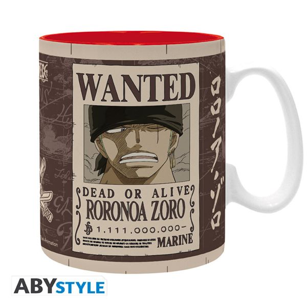 Taza Roronoa Zoro Wanted One Piece 460 ml