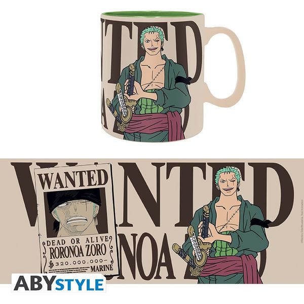 Taza Zoro Roronoa Wanted One Piece 460 ml