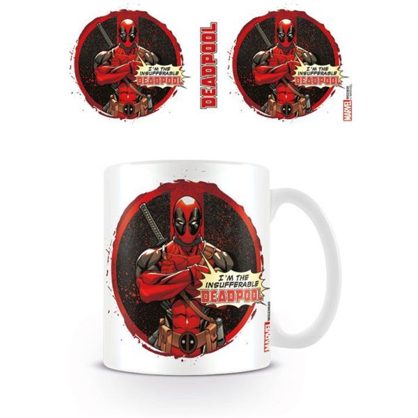 Taza Insufferable Deadpool Marvel Cómics 300 ml