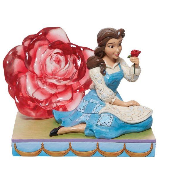  Belle with Enchanted Rose Figure  Beauty and the Beast Disney Traditions Jim Shore