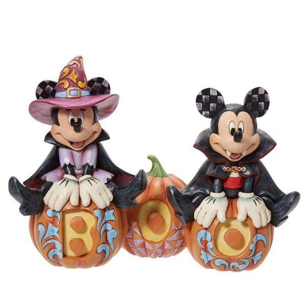 Figura Mickey y Minnie Mouse Halloween Disney Traditions Jim Shore