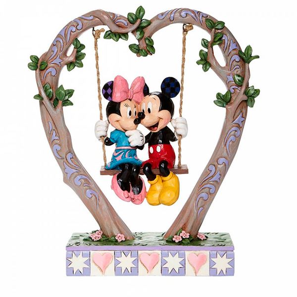 Mickey & Minnie On Swing Figure Disney Traditions Jim Shore 