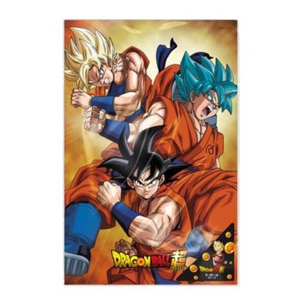 Son Goku Transformations 3D Poster Dragon Ball Super 58 x 38 cm