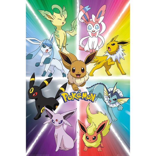 Eevee Evolutions Poster Pokemon 91.5 x 61 cms