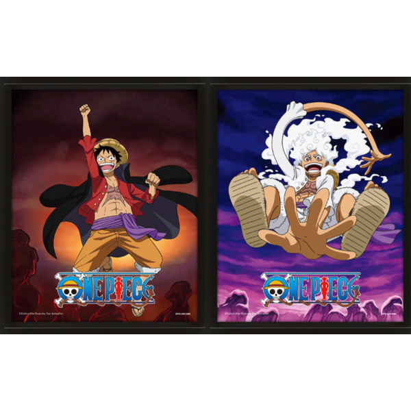 Monkey D. Luffy Gear 5 Framed 3D Poster One Piece 23 x 28 cm
