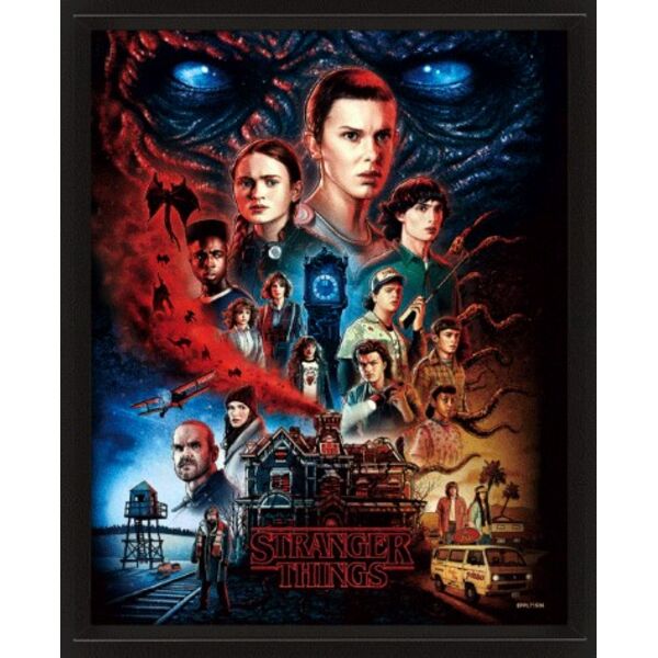 Póster Enmarcado 3D Season 4 Stranger Things 23 x 28 cm
