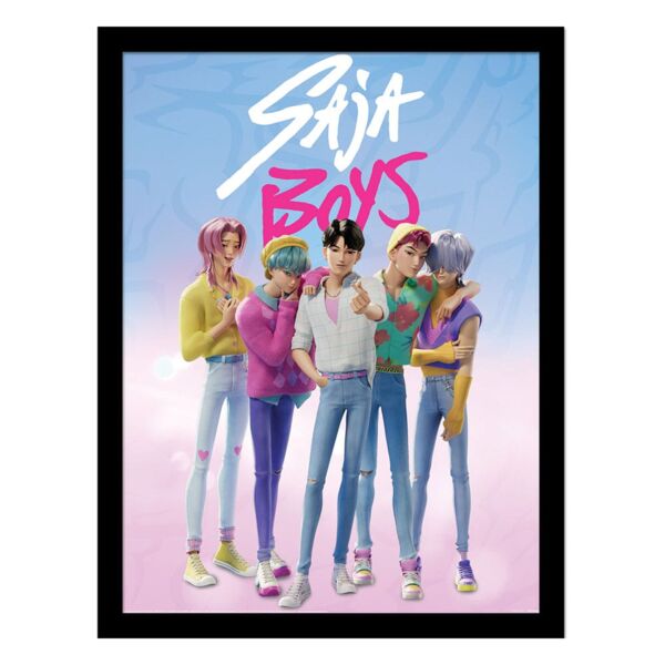 Póster Enmarcado Saja Boys Idol Las guerreras K-pop Demon Hunters 30 x 40 cms