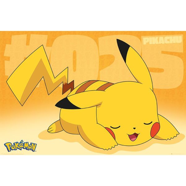 Pikachu Resting Poster Pokemon 91.5 x 61 cms