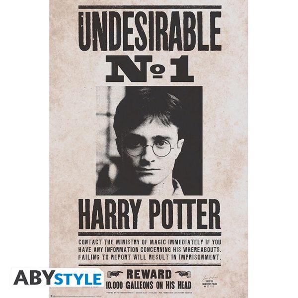 Poster Se Busca Harry Potter Indeseable N 1 Harry Potter 91,5 x 61 cms