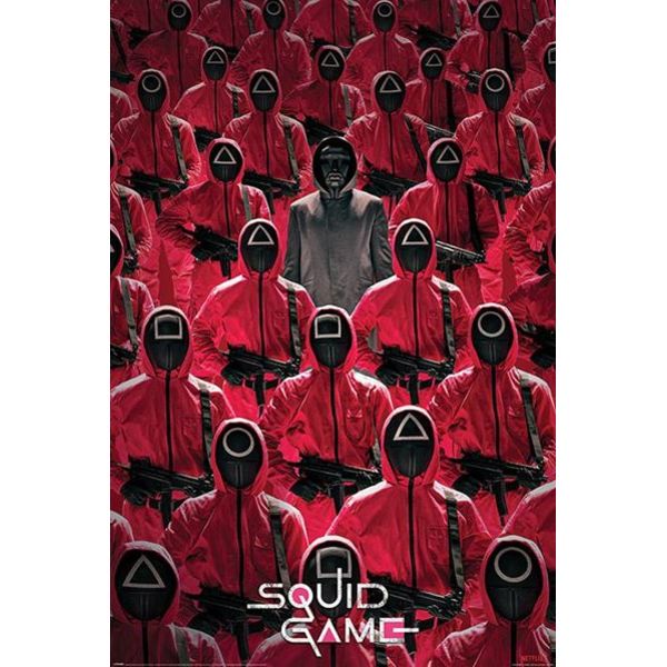 Poster Soldados y Lider Juego Del Calamar Netflix 91,5 x 61 cms