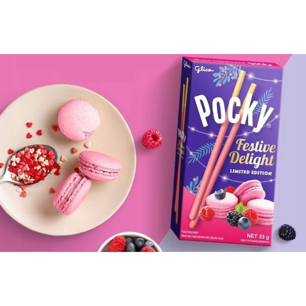 Red Berry Pocky Sticks Glico Limited Edition 33 g