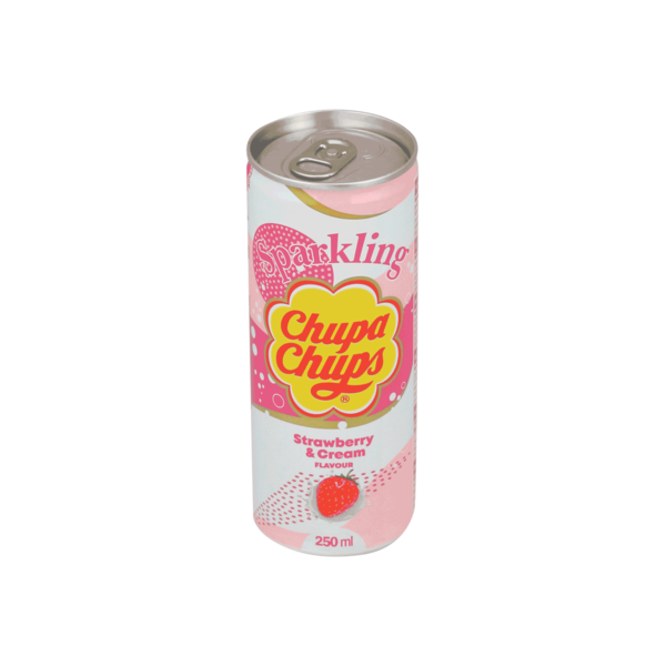 Chupa Chups Sparkling Soda Strawberry and Cream 250ml