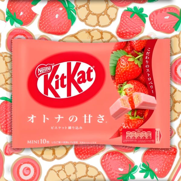 Bag of Kit Kat Mini Strawberry flavor 113g