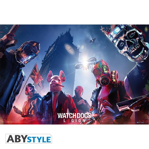 Poster Legion Watch Dogs 91.5 x 61 cms