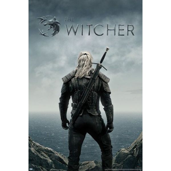 Poster Geralt back The Witcher 91 x 61 cms