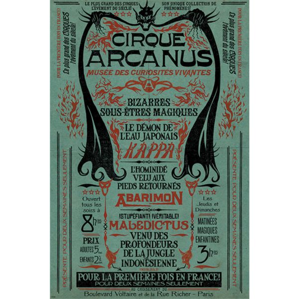 Poster Animales Fantasticos Le Cirque Arcanus