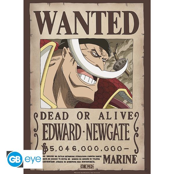 Poster Edward Newgate Barbablanca Wanted One Piece 52 x 38 cms GB Eye