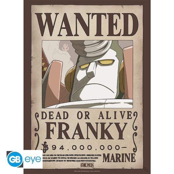 Poster Franky Wanted One Piece 52 x 38 cms GB Eye