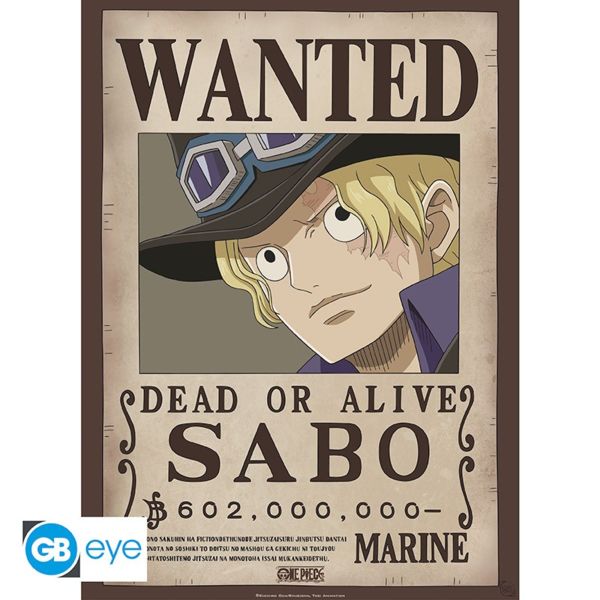 Poster Sabo Wanted One Piece 52 x 38 cms GB Eye