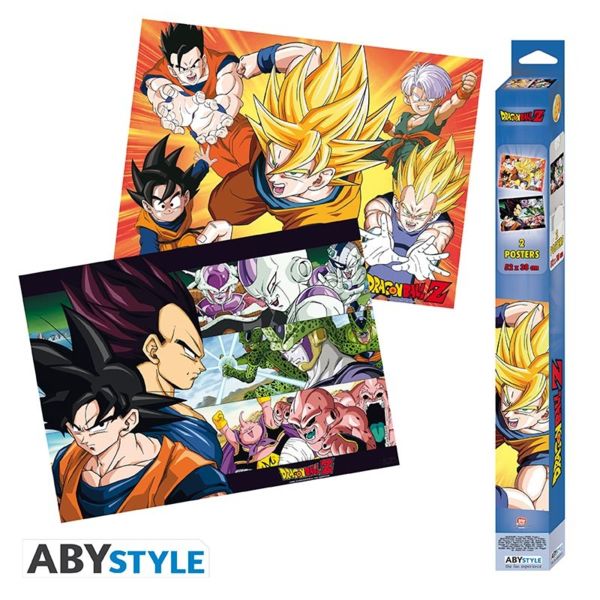 Poster Saiyans Dragon Ball Z Set 52 x 38 cms Poster Saiyans Dragon Ball Z Set 52 x 38 cms