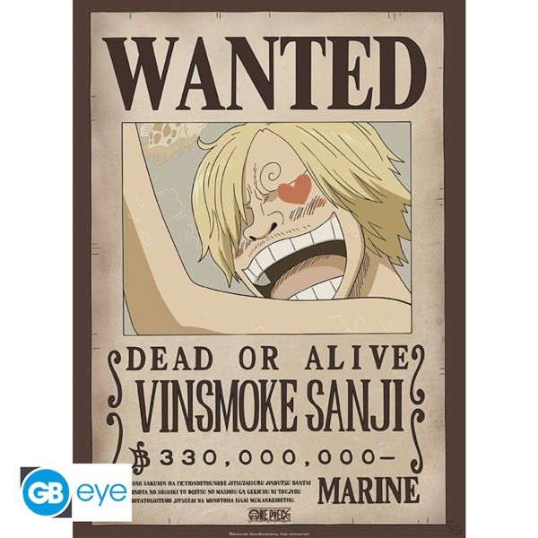 Sanji Wanted Poster One Piece 52 x 38 cms GB Eye