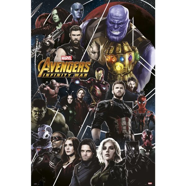 Poster Vengadores Infinity War 91,5 x 61 cms