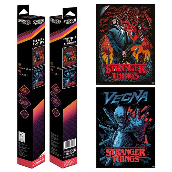 Eddie Munson & Vecna Poster 2 Set Stranger Things 52 x 38 cm