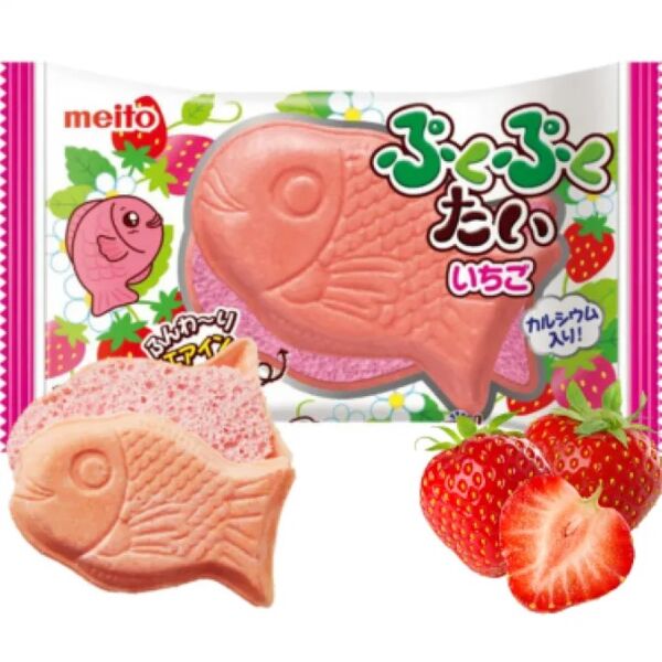Strawberry Mousse Taiyaki Wafer Meito 16,5 g