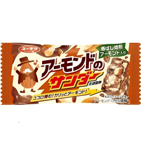 Barrita Chocolate con almendras Yaoki Yuraku Thunder 19 gr
