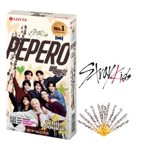 White Cookie Pepero Sticks Stray Kids Edition Lotte 32 g