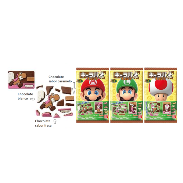 Galleta Puzzle Charapaki Super Mario Nintendo Bandai 27 g