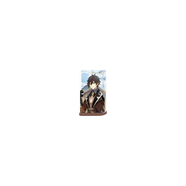 Figura Acrílica Bloque Purpurina Zhongli Genshin Impact