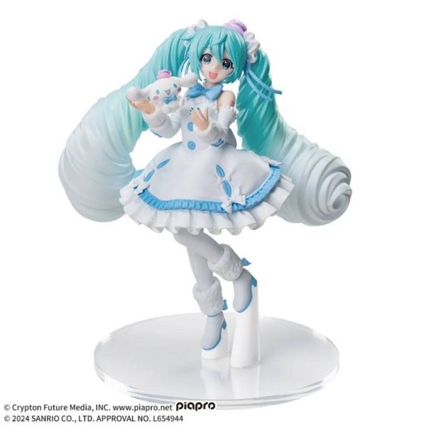 Figura Hatsune Miku White Dress x Cinnamorol Vocaloid Sanrio Luminasta