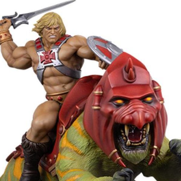 He-Man and Battle Cat Classic Deluxe Statue Masters of the Universe Tweeterhead