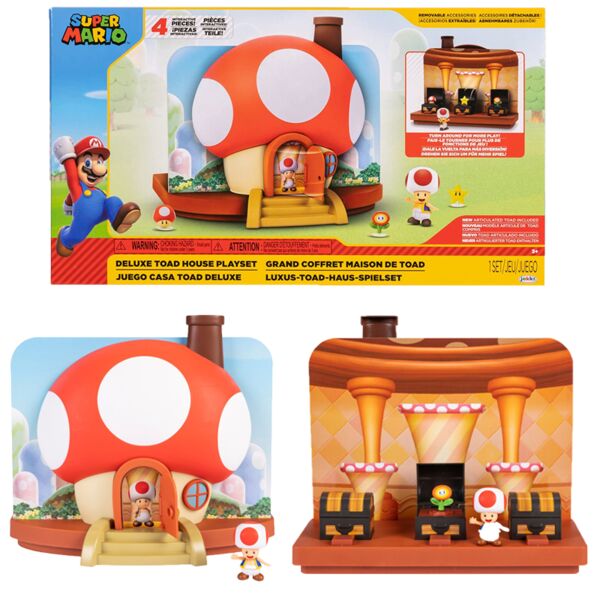 Toad House Articulated Figure Playset Super Mario Nintendo